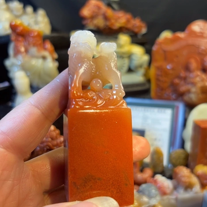 寿山石直播间福利印章麒麟印章《吉祥如意》