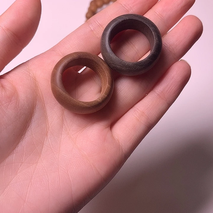 手串/手链檀香木檀香戒指一对