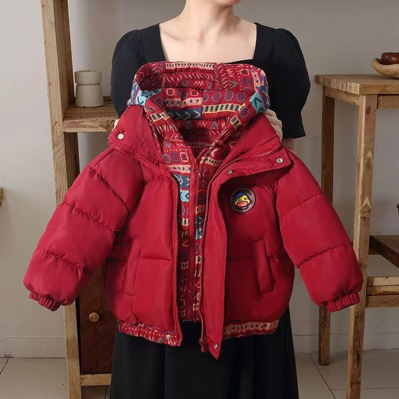 小黄鸭棉服儿童棉袄加厚中小童保暖韩版外套宝宝男女童棉衣洋气潮