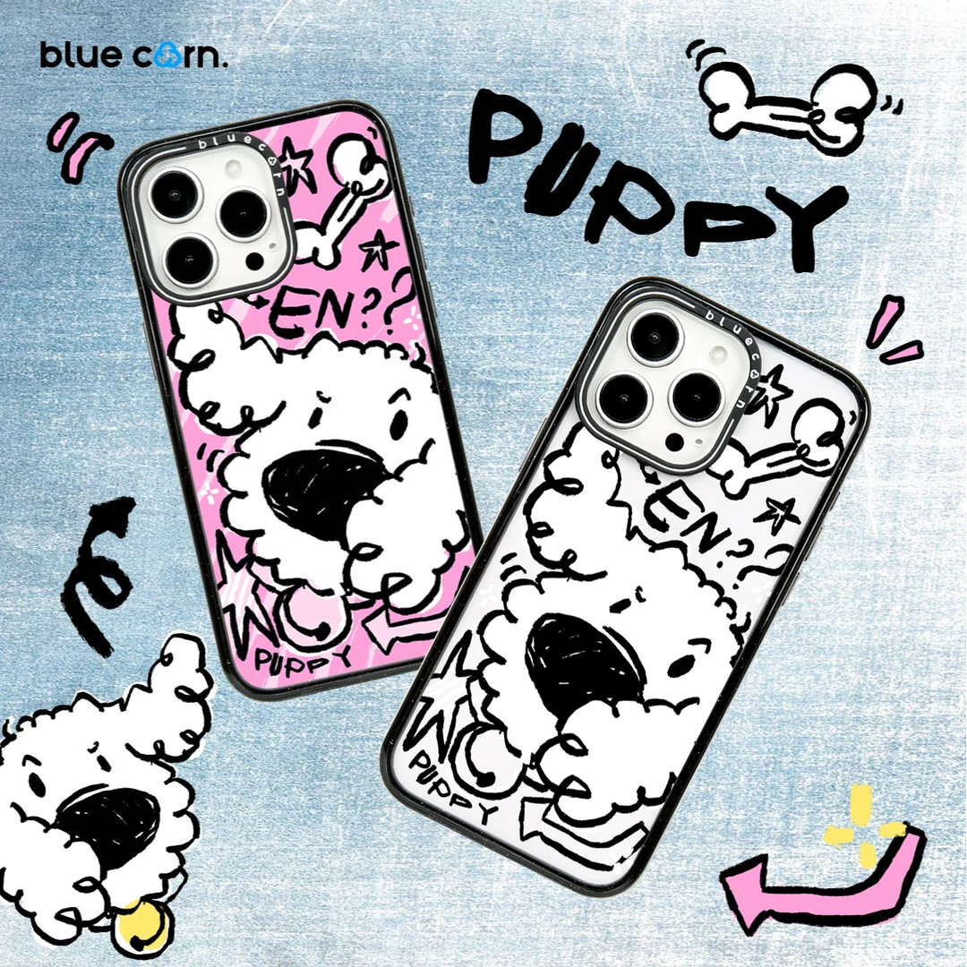 Bluecorn疑问小狗适用于iPhone17/16/15/14/Pro/Max磁吸手机壳
