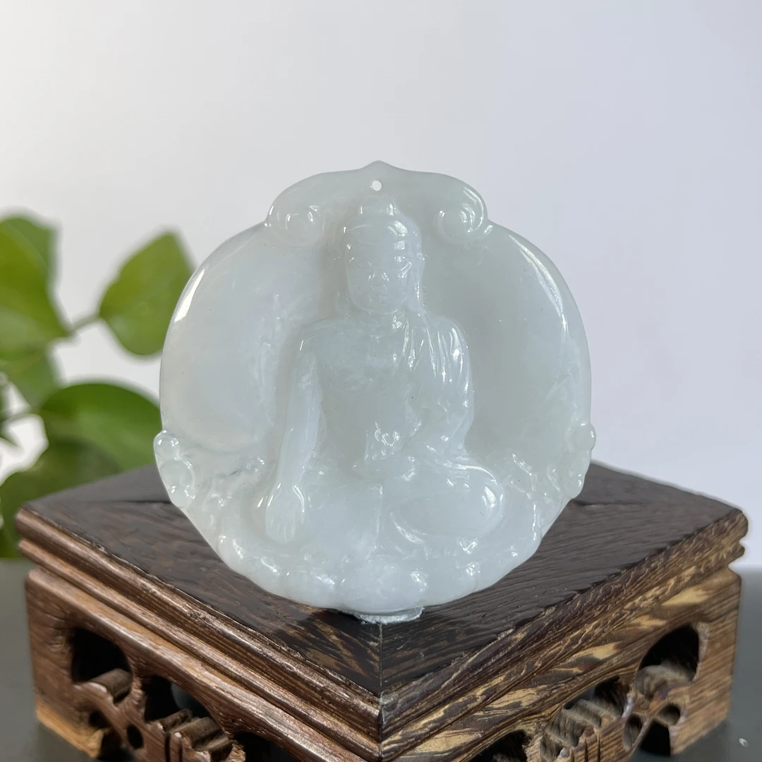 JTA23-23 天然缅甸A货翡翠 阿弥陀佛