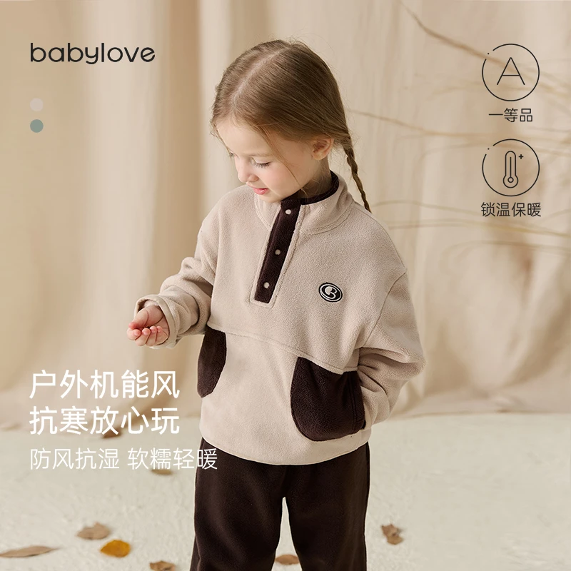 【清货捡漏】babylove*junejunior儿童奥利绒秋冬抓绒保暖休闲卫衣