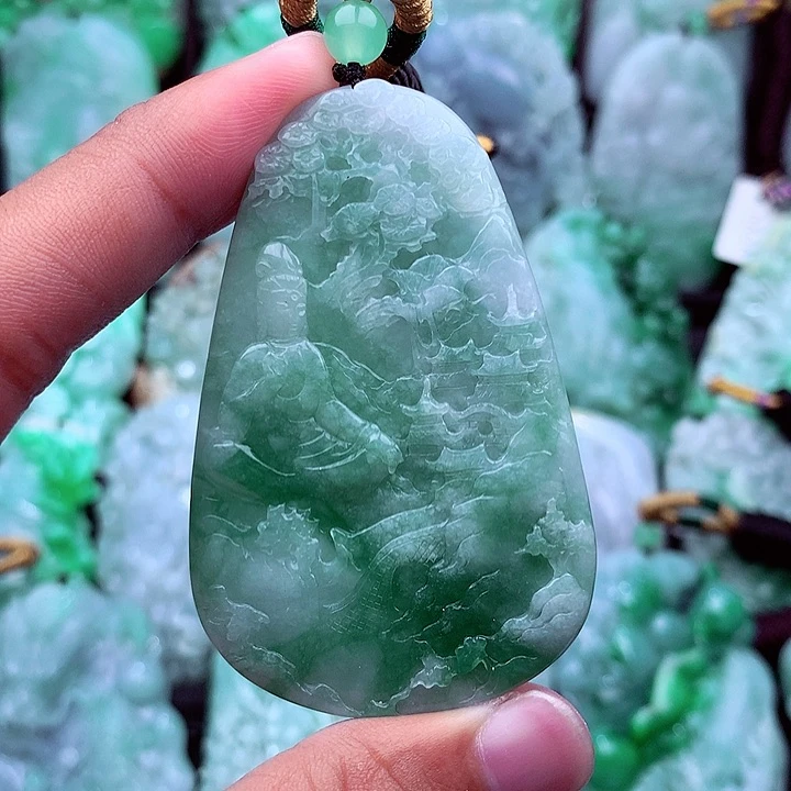 翡翠未镶嵌吊坠(不含链)