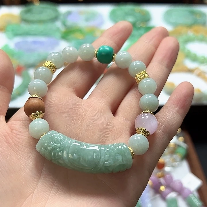 未镶嵌手链翡翠手串