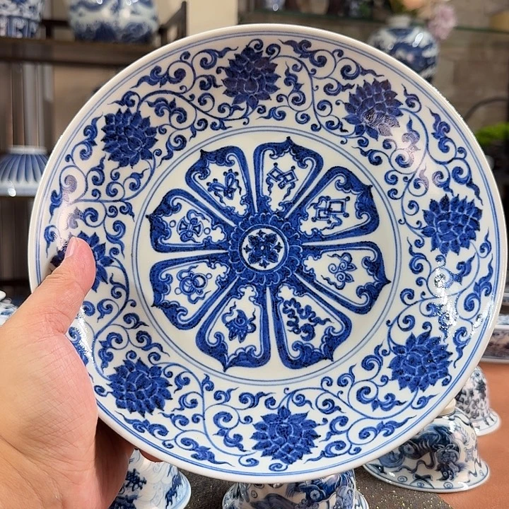 摆件莲托八宝壶承赏盘