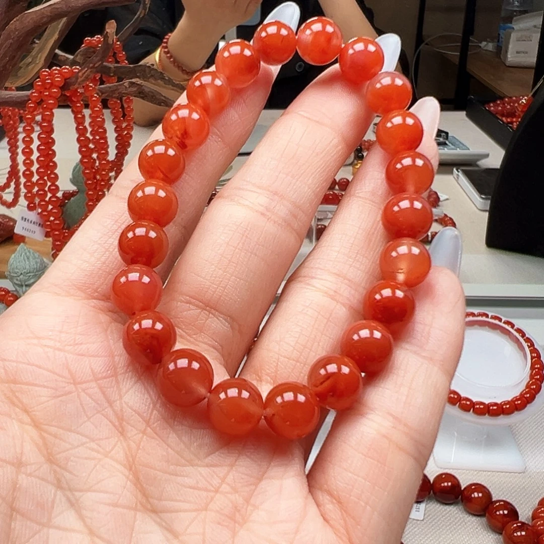 南红玛瑙未镶嵌手链