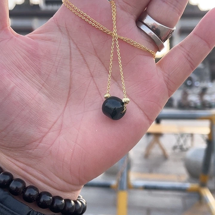 和田玉吊坠未镶嵌锁骨链