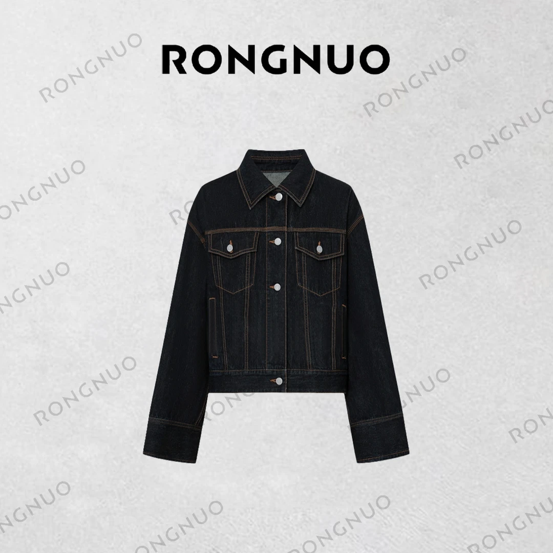 容诺【秦岚同款C+系列】牛仔夹克2025新品短款外套时尚休闲Z5112