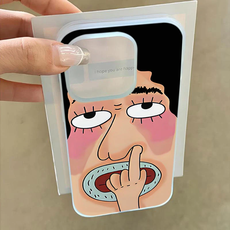 搞怪大叔适用iphone16promax苹果15手机壳14PLUS软13幻影12防摔11