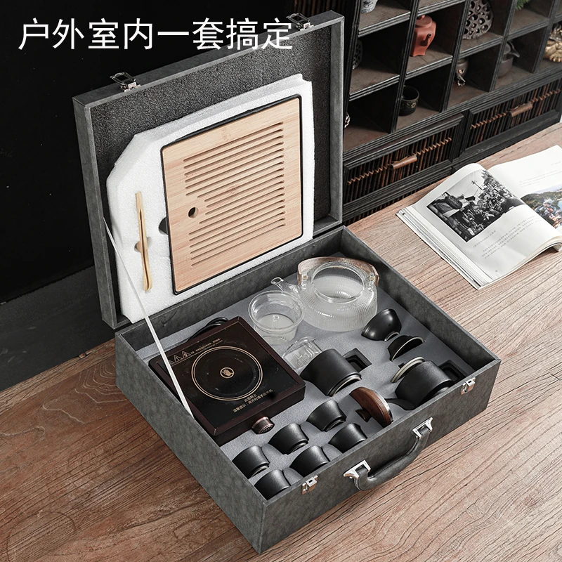 功夫茶具套装家用轻奢高档新款电陶煮茶壶盖碗茶壶用品送礼品定制
