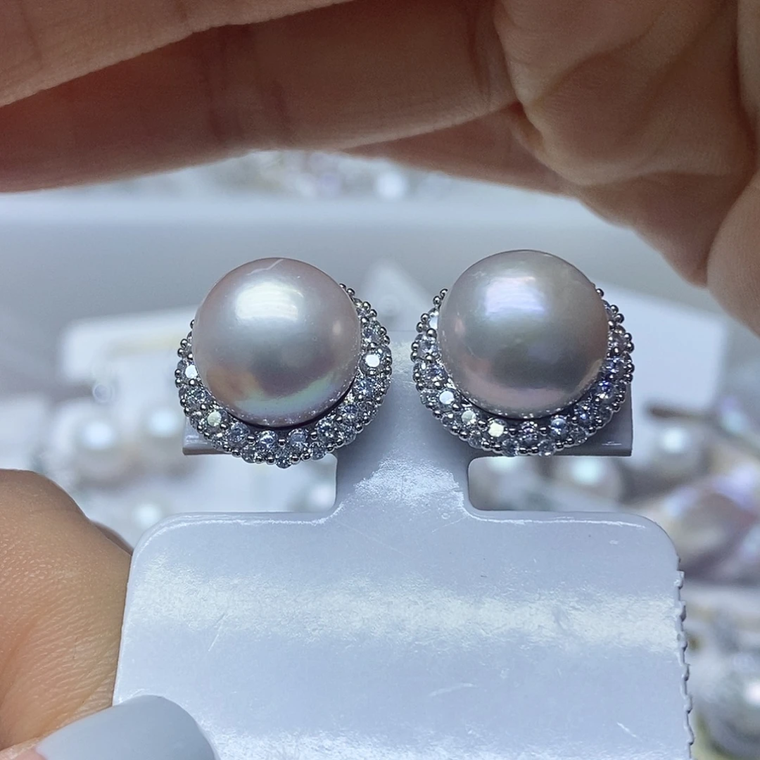 耳钉未镶嵌淡水珍珠