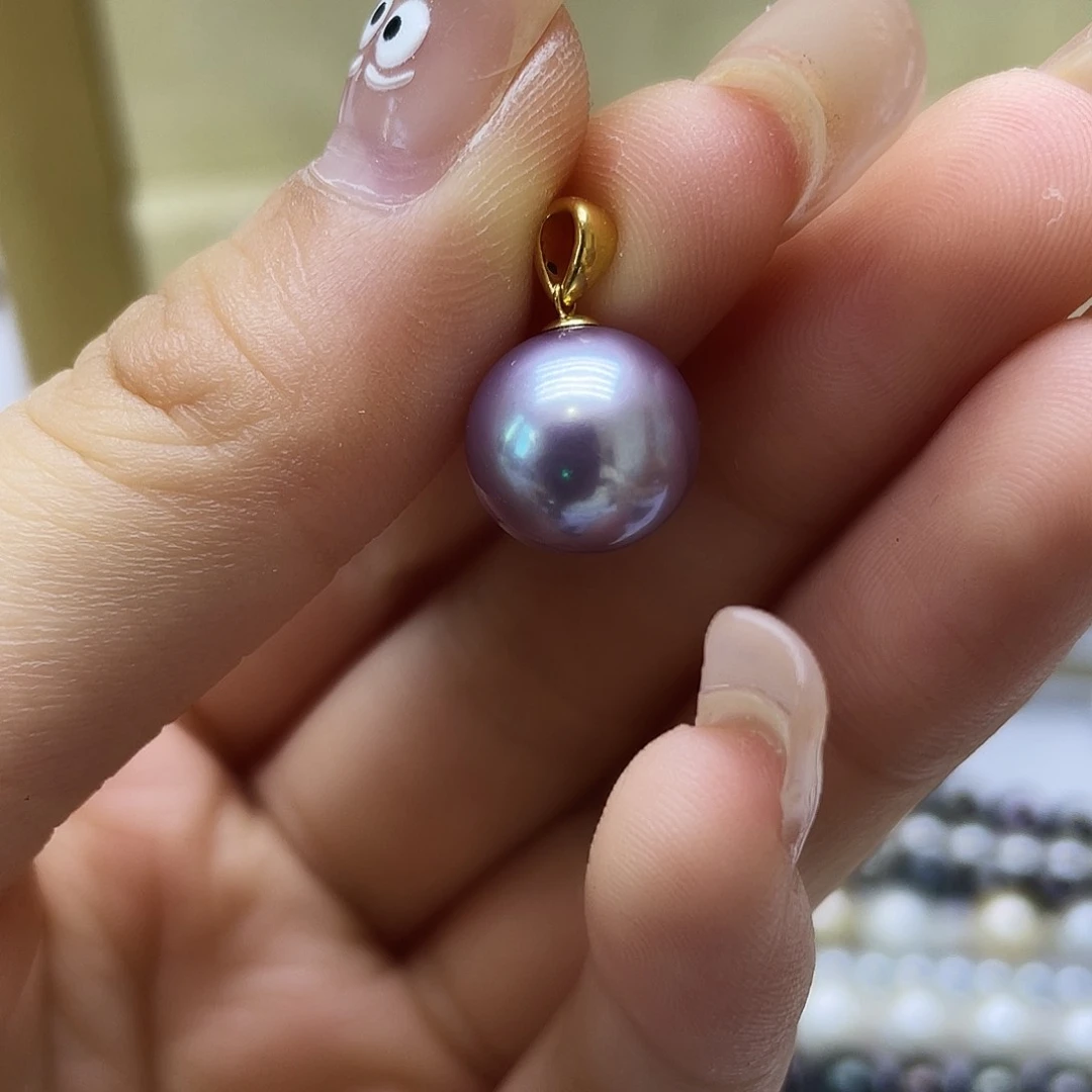 淡水珍珠18K金镶嵌颈饰