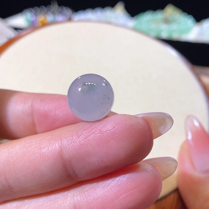 翡翠未镶嵌吊坠(不含链)翡翠放漏圆珠