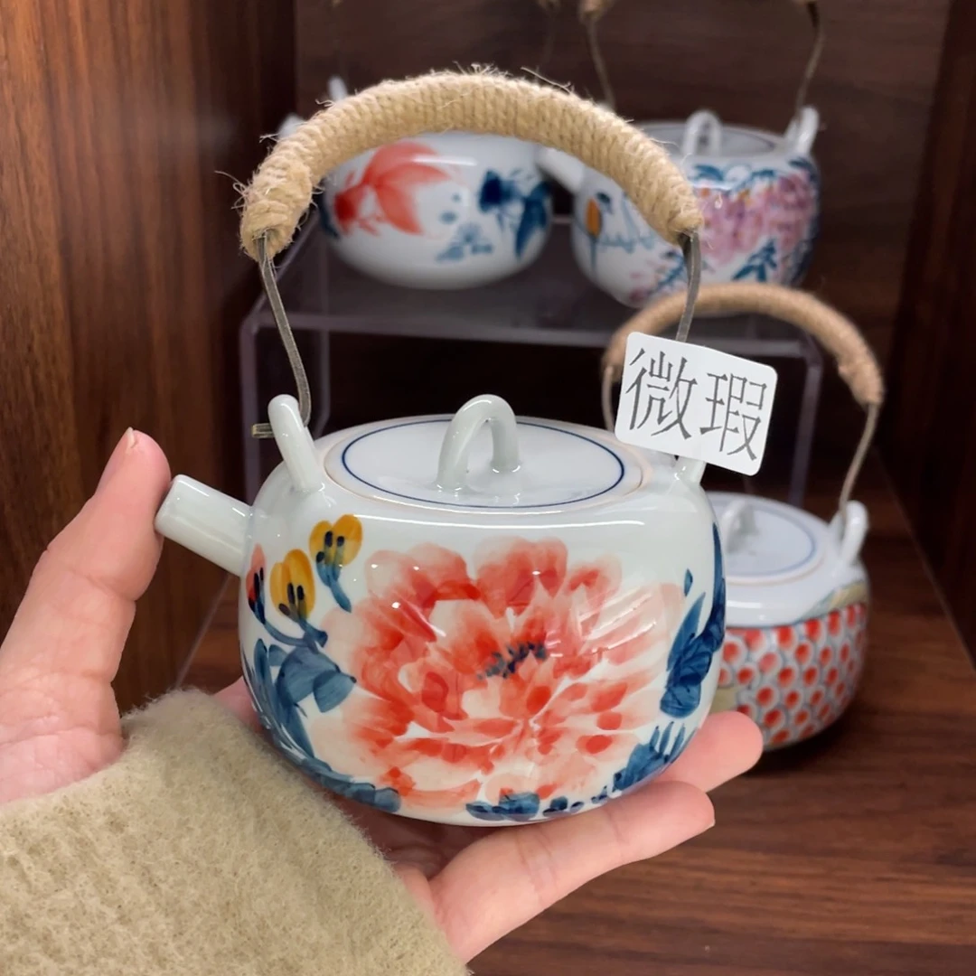 有瑕釉下彩纯手绘