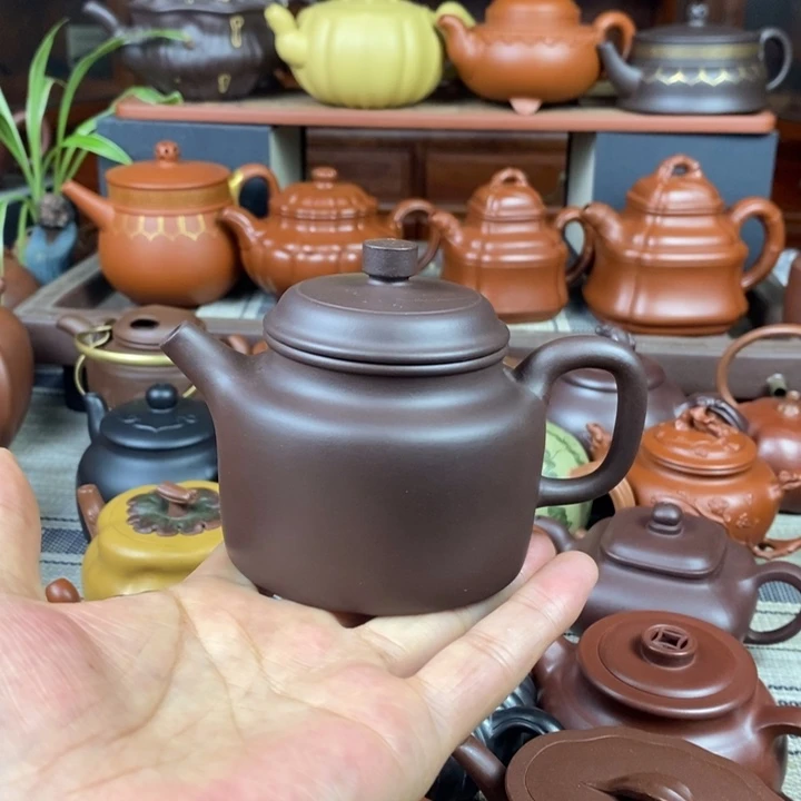 紫砂茶壶高德钟220cc原矿老紫泥特价