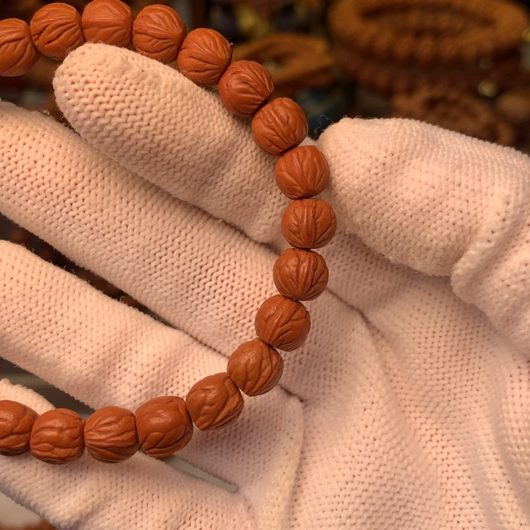 念***事桃核手串秦岭龙纹