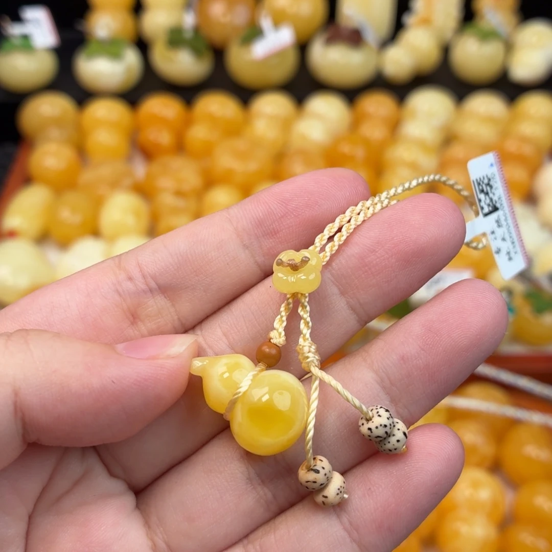 蜜蜡未镶嵌毛衣链蜜蜡