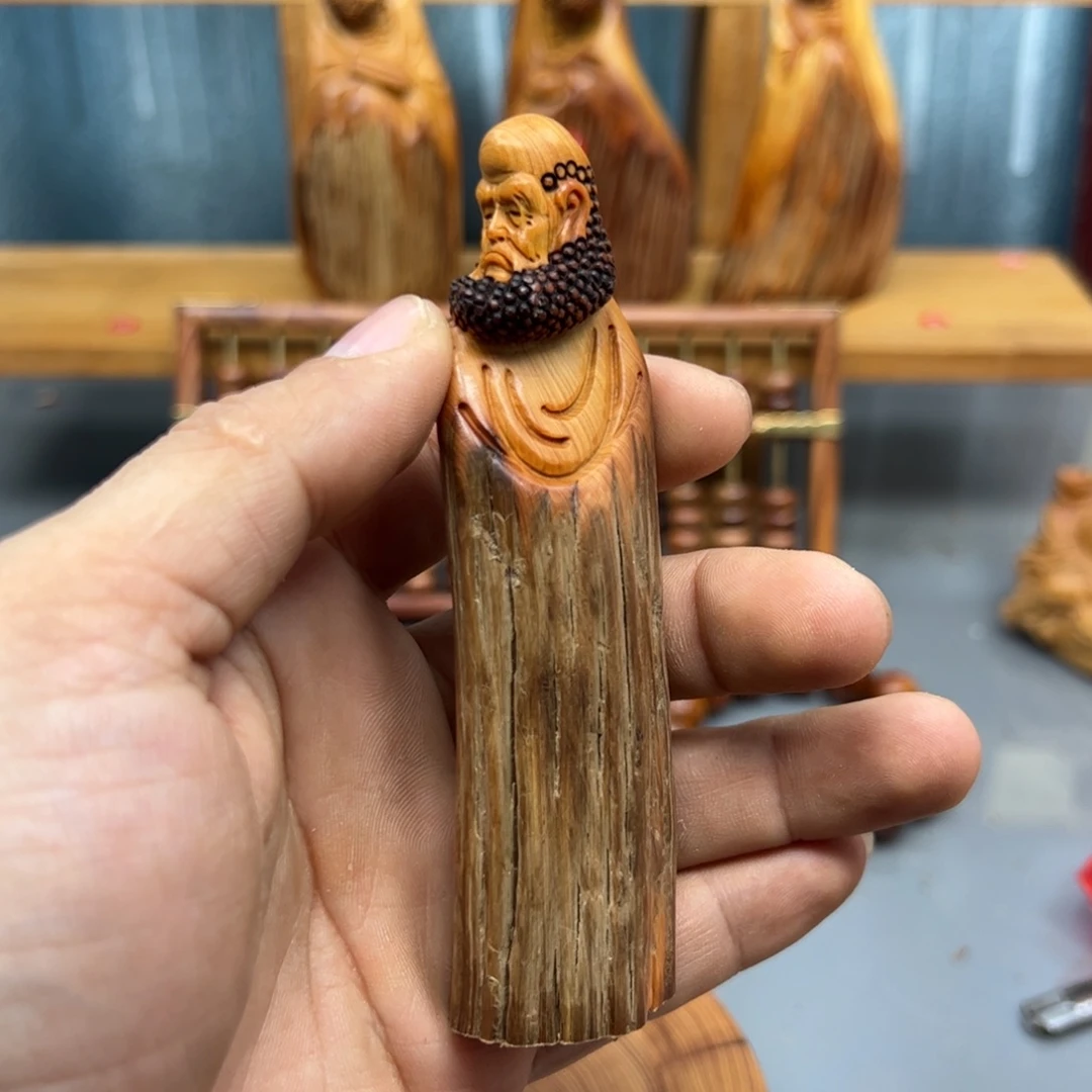 大***解木崖柏木摆件手把件