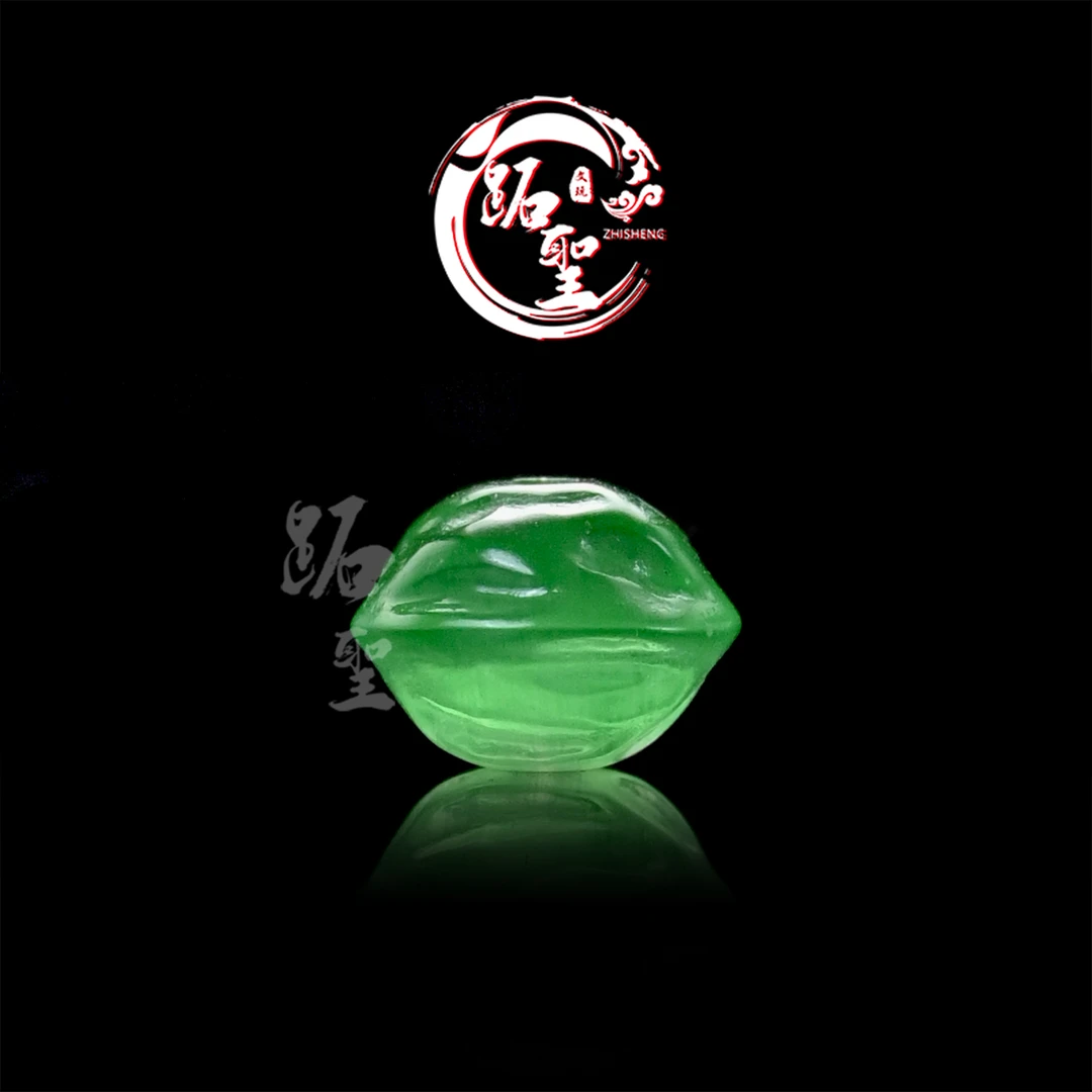 8MM绿猫眼石横打百香籽单珠文玩手串手链配饰配珠散珠腰珠弟子珠