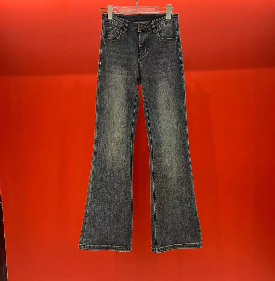 FRANCE BALIYA 高腰显瘦显高百搭弹力直筒微喇休闲牛仔裤139