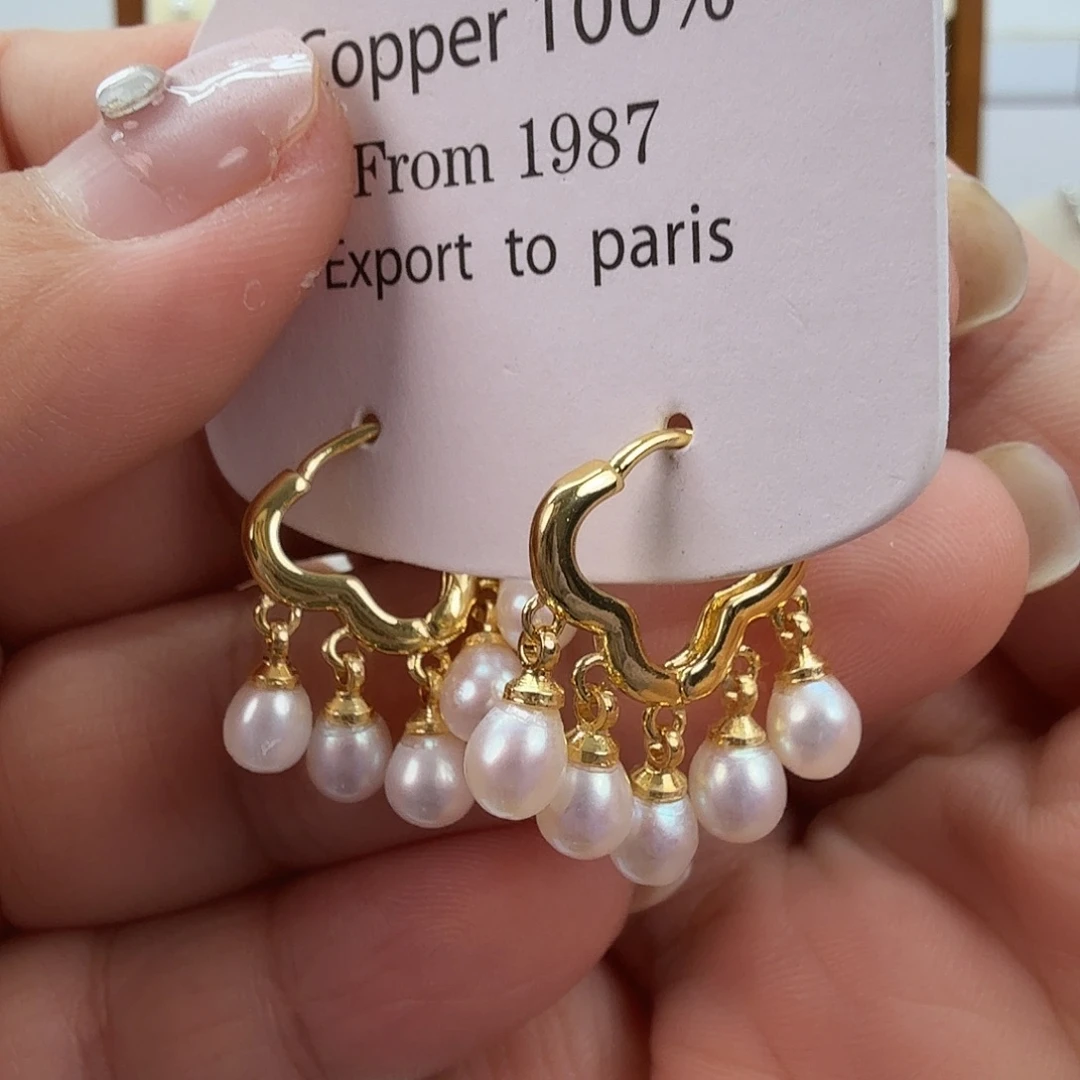 淡水珍珠未镶嵌耳饰