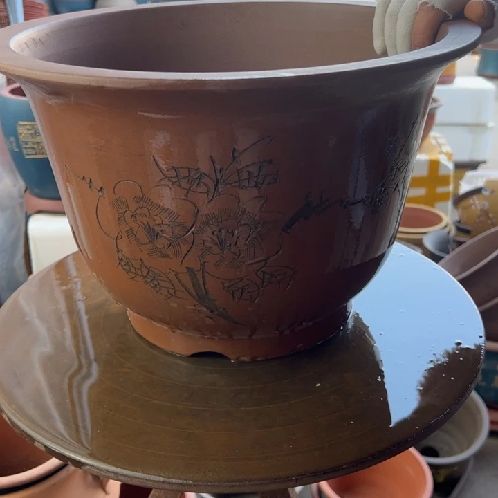 紫砂宜兴紫砂花盆花盆007