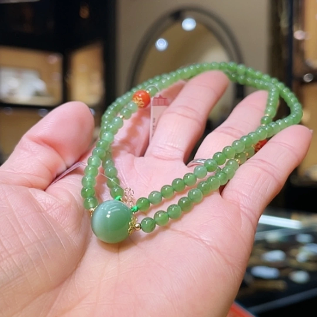 【闪购商品】和田玉颈饰银S925镶嵌