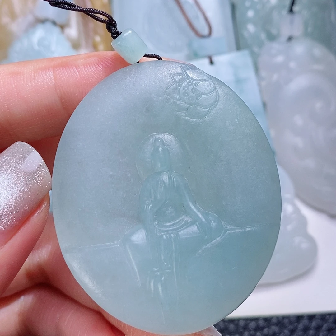 未镶嵌定制翡翠毛货付款后确认抛光