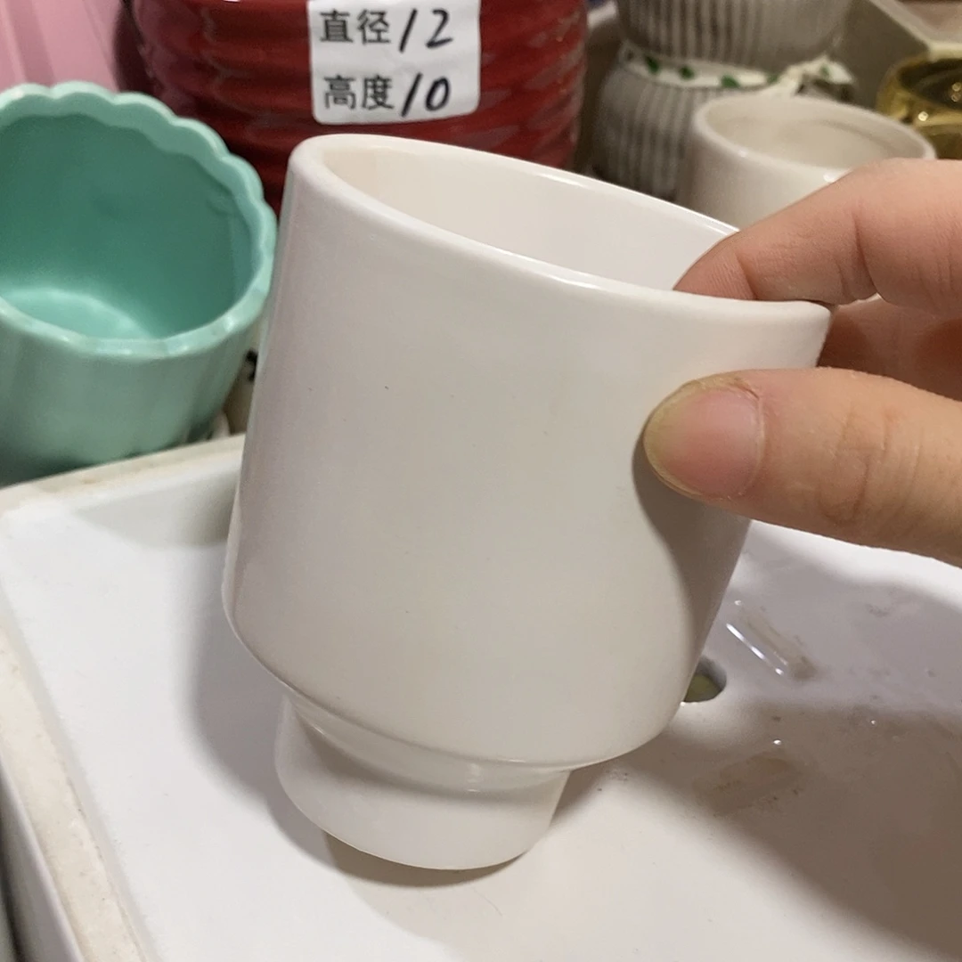 陶杯子陶盆有孔 瑕疵介意勿