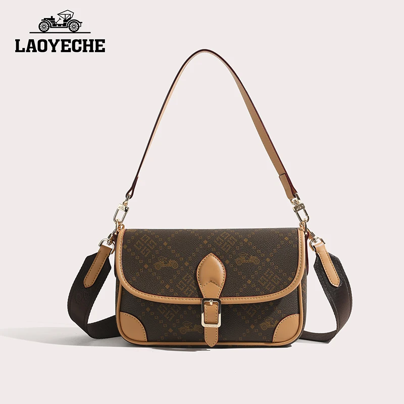 老爷车LAOYECHE【嘉嘉姐】马鞍女包斜挎高级23*16时尚61560#