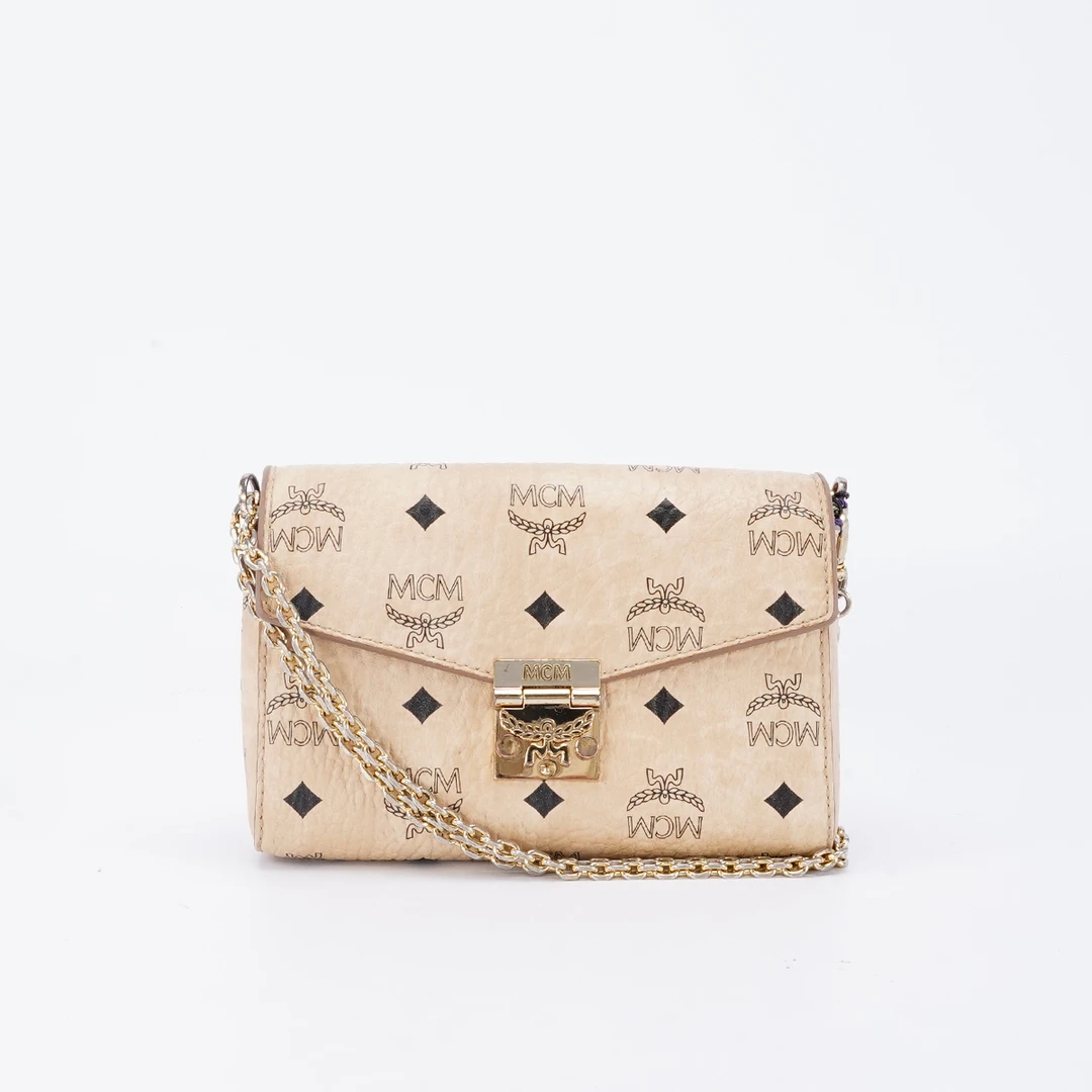 95新 MCM 【MCM专属一口价】链条包小号新款白色/BG22011851
