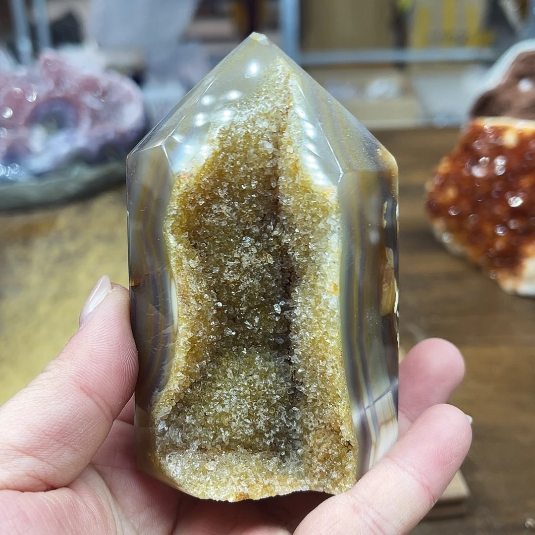 摆件紫晶未镶嵌天然