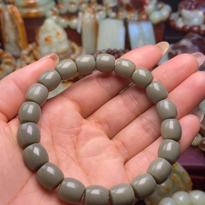 岫岩老玉（透闪石质玉）未镶嵌手链