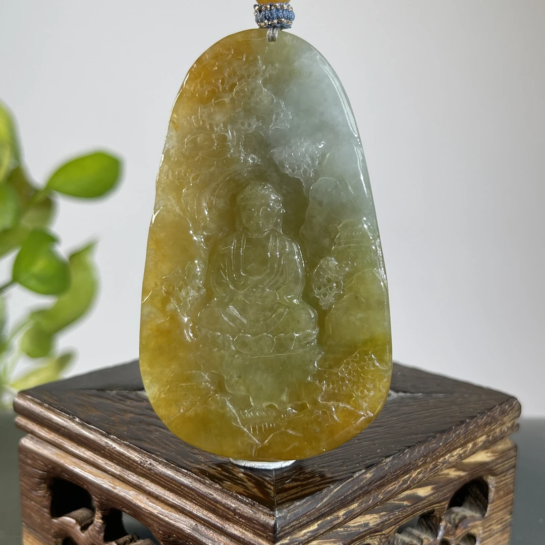 JYW23-148 天然缅甸A货翡翠 大日如来
