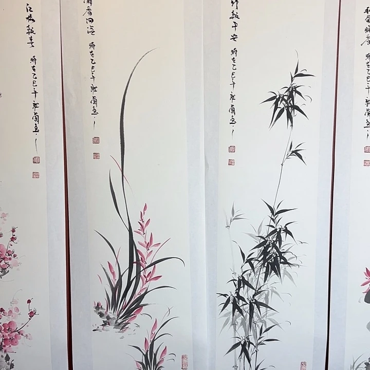 国画听兰老师花鸟