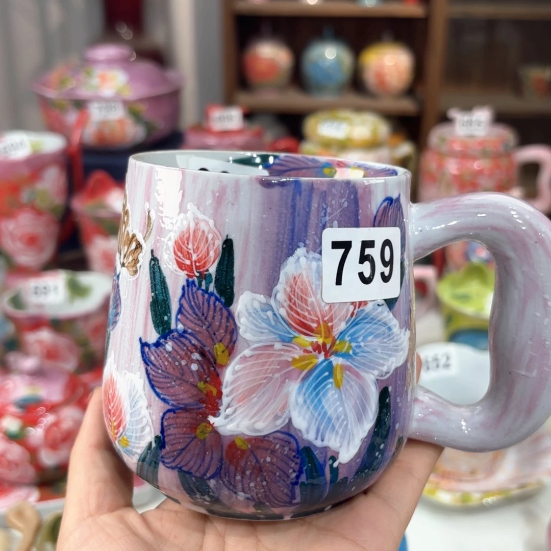 景德镇手绘高温釉下彩陶瓷茶具
