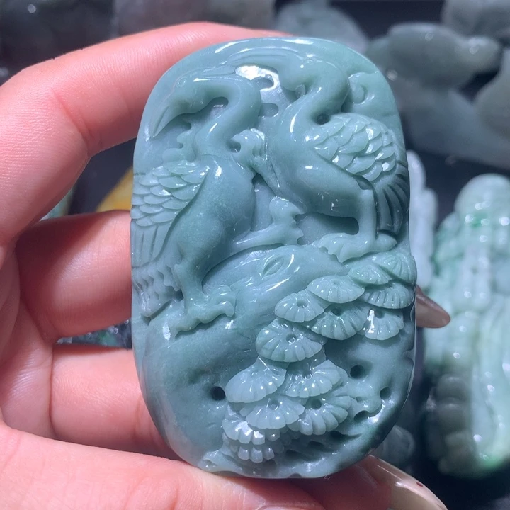翡翠未镶嵌颈饰保真天然A货翡翠