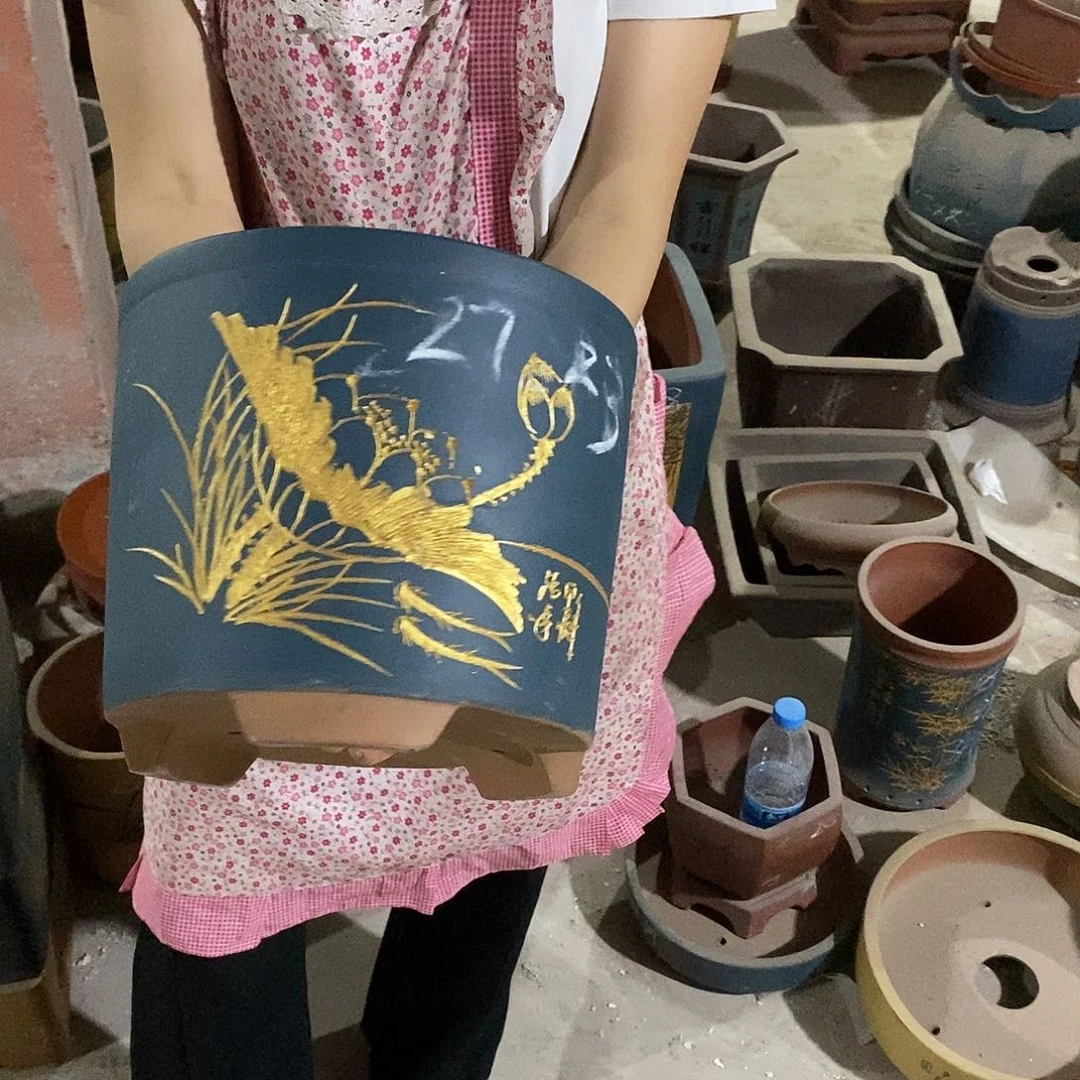 紫砂花盆紫砂花盆