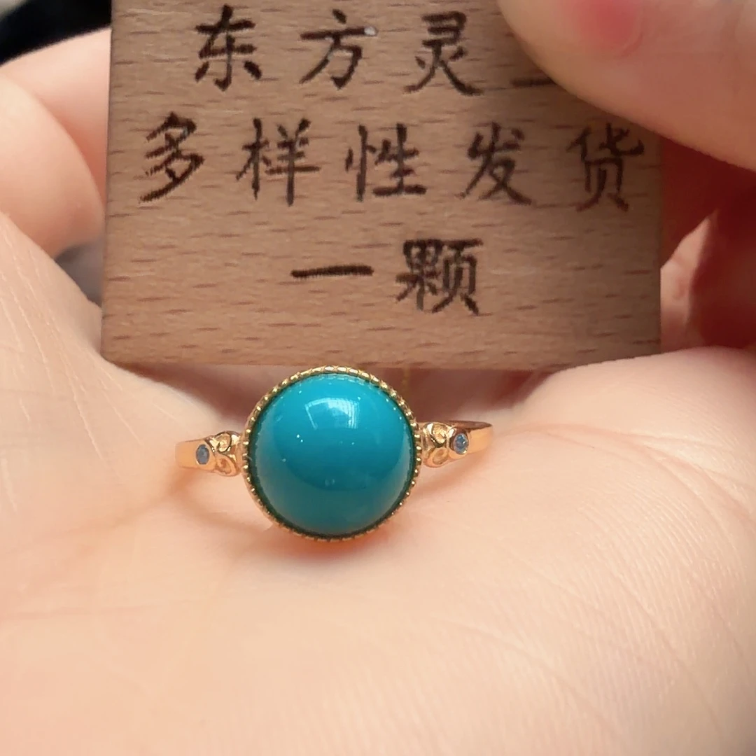 绿松石银S925镶嵌戒指