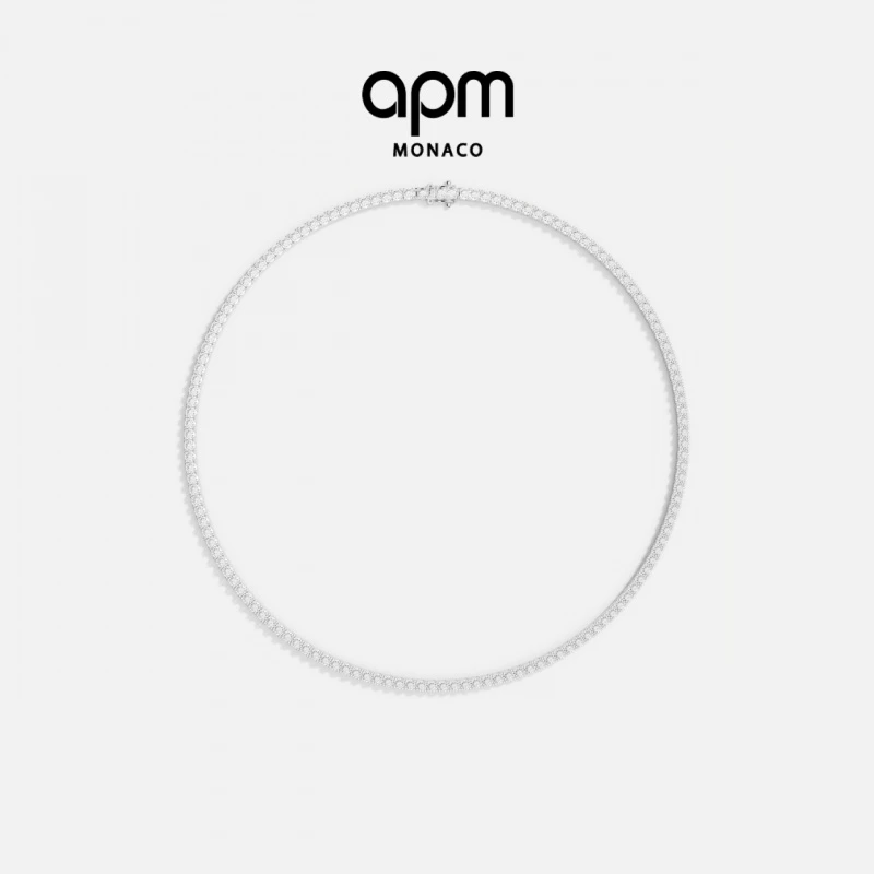APM Monaco微镶项圈简约素圈项链轻奢时尚首饰配饰时尚配饰