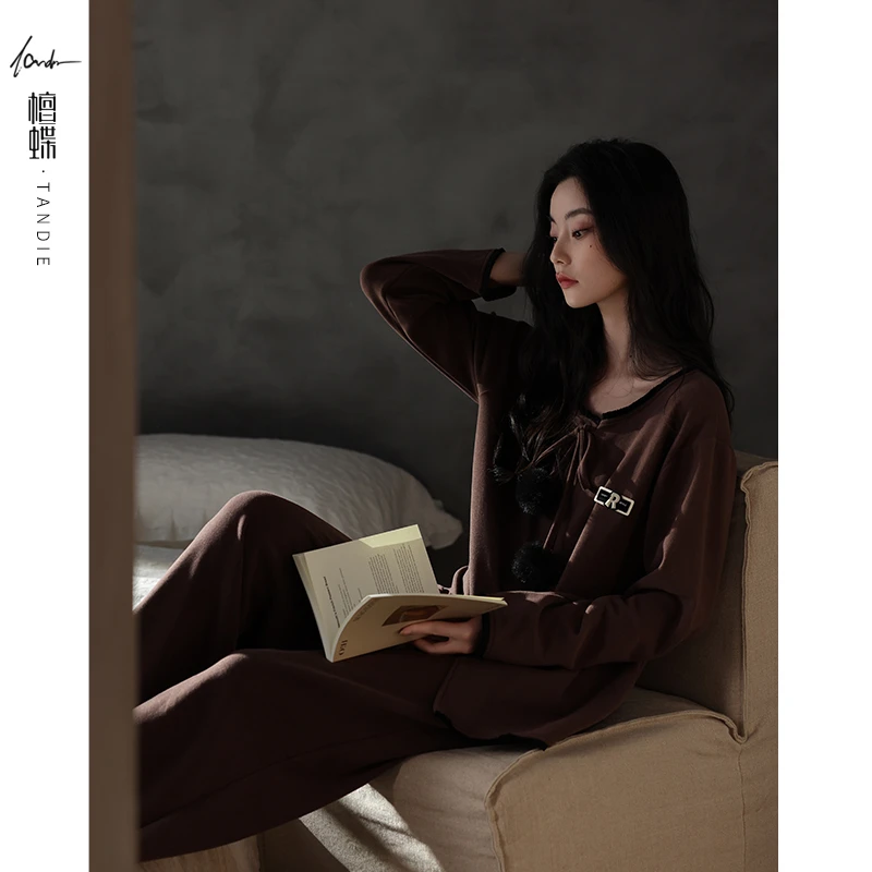 【羊绒蚕丝】新款女款睡衣2025年爆款家居服秋冬季睡衣套装薄绒