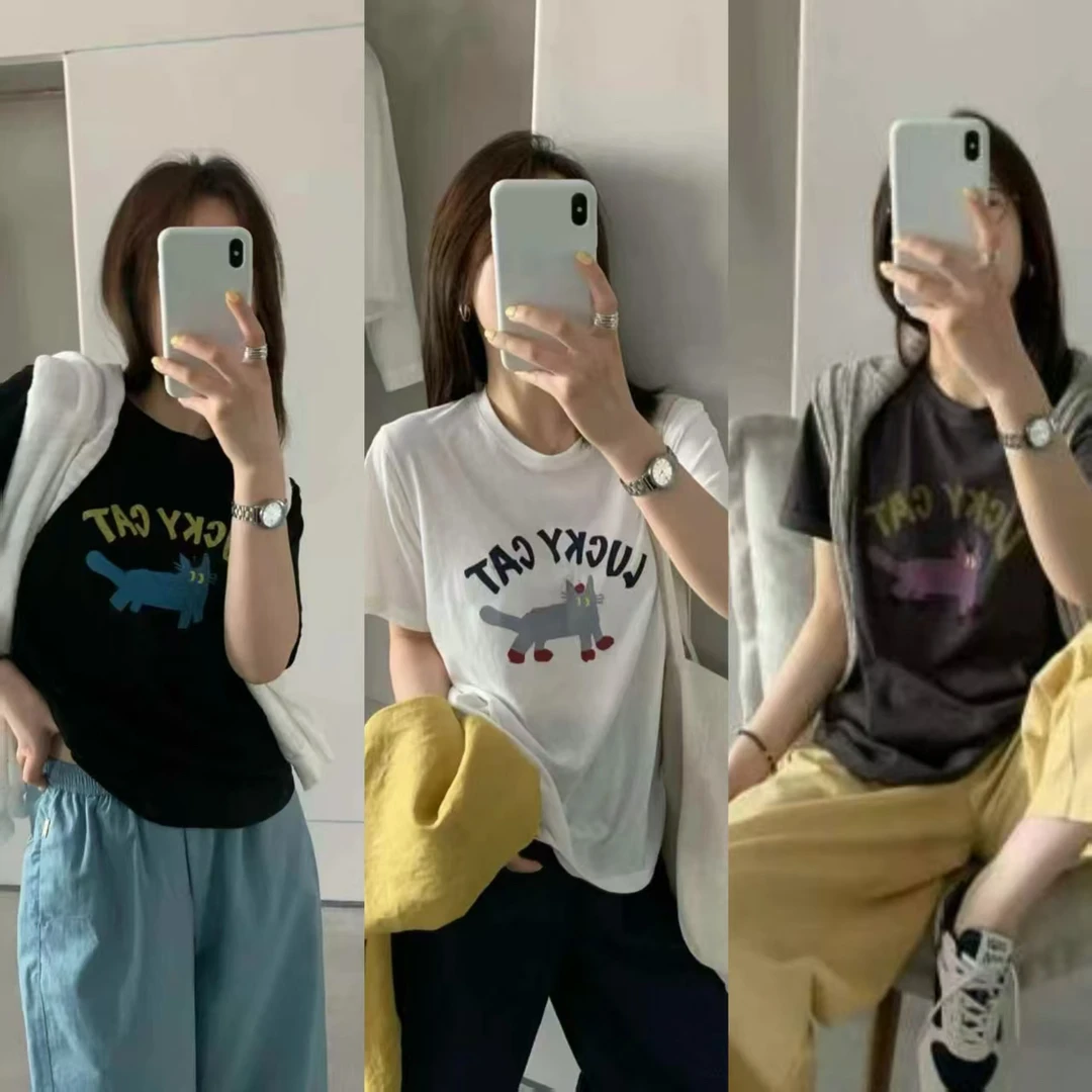 椿·予静【Lucky Cat】小猫T恤