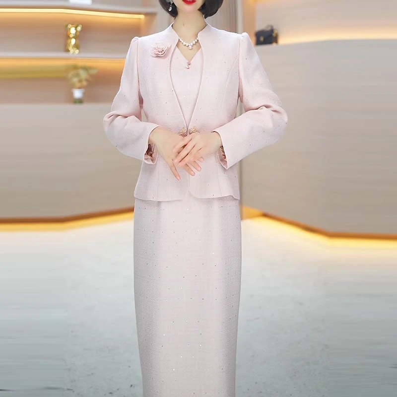 2025早春新款A2449气质遮肉显瘦大码连衣裙女修身女装连衣裙