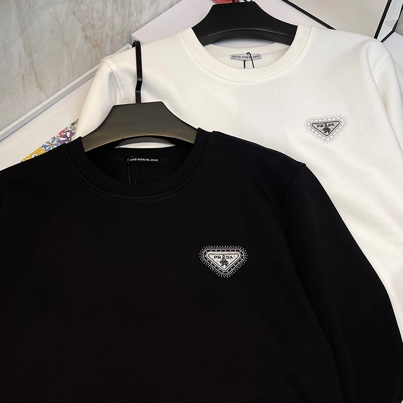 法尔利格高端时尚卫衣男春秋潮牌奢侈品简约纯棉圆领休闲套头内搭