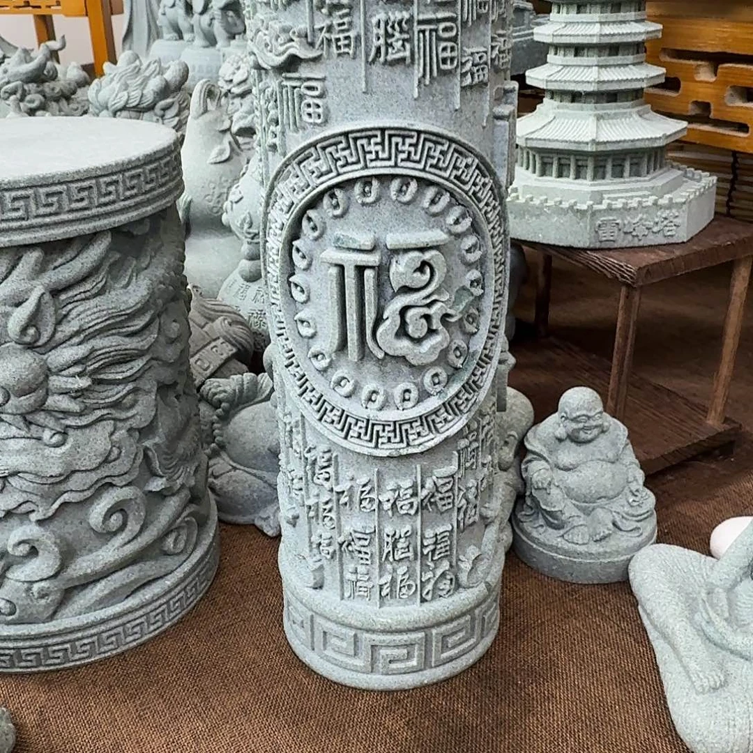 石材青砂石天福柱