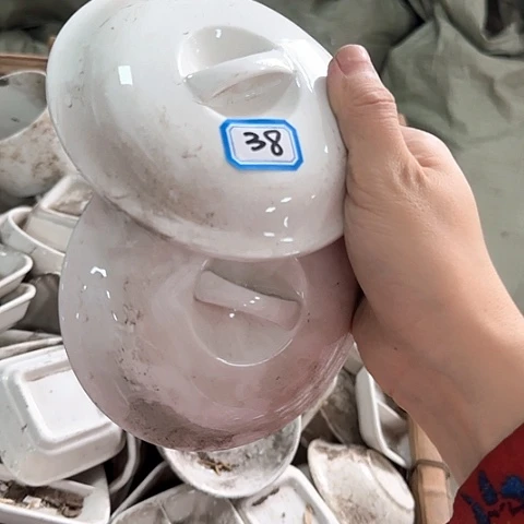 瓷片国营厂库存微瑕12-13厘米38