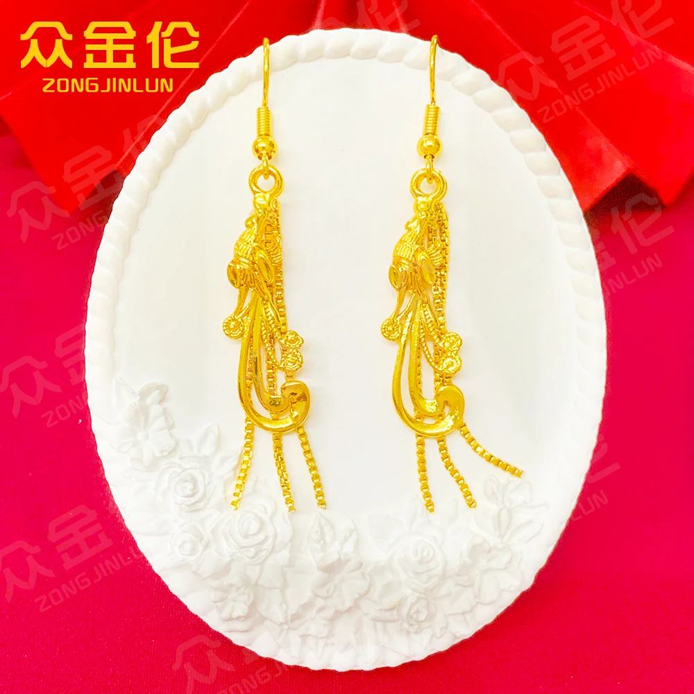 铜合金耳饰 古风时尚款【凤凰流苏耳钩】