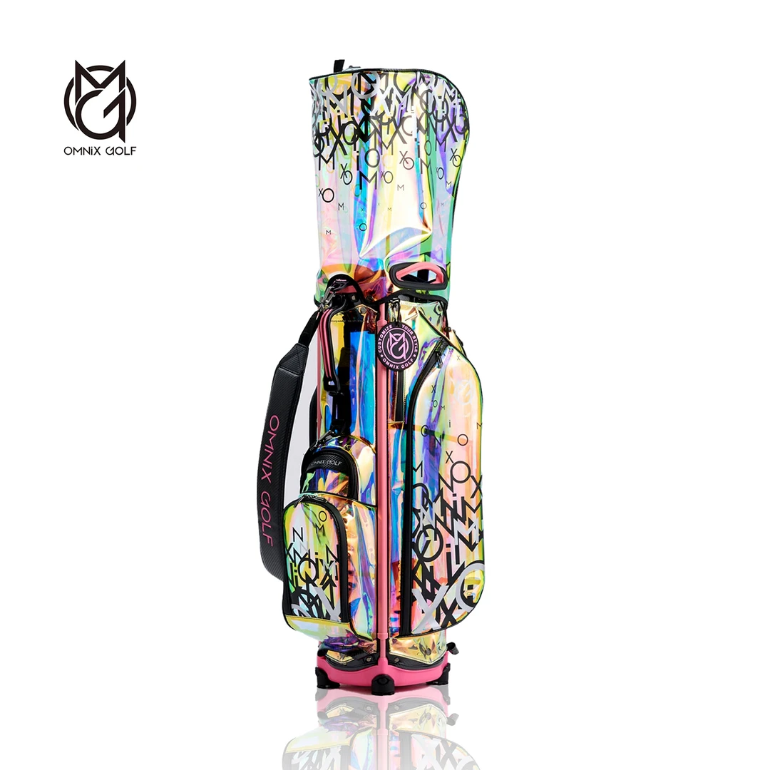 OMNIX GOLF 粉幻彩透明站立包运动时尚轻便超轻超轻