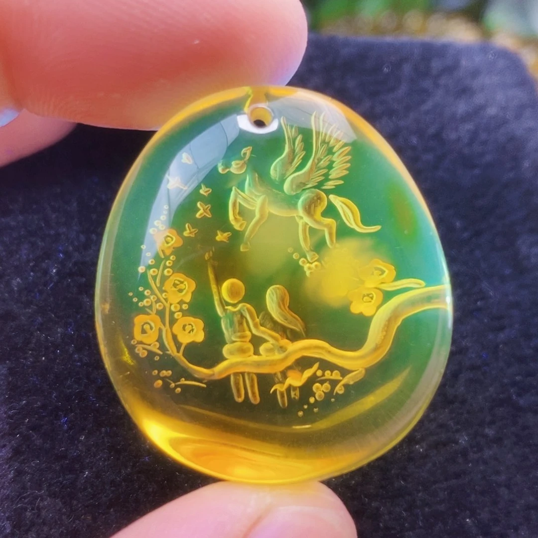 【闪购商品】金珀吊坠(不含链)未镶嵌