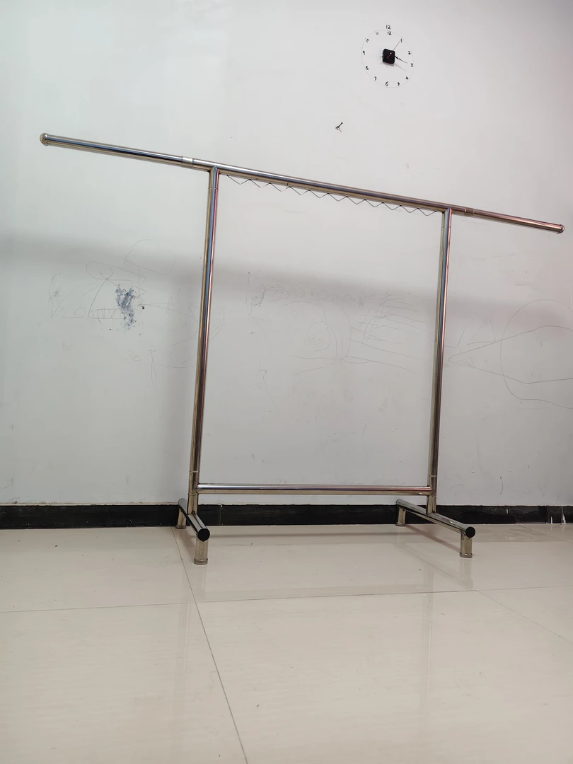 单干不锈钢置地阳台加粗户外晒衣架简易阳台家用室内外简易晾衣架